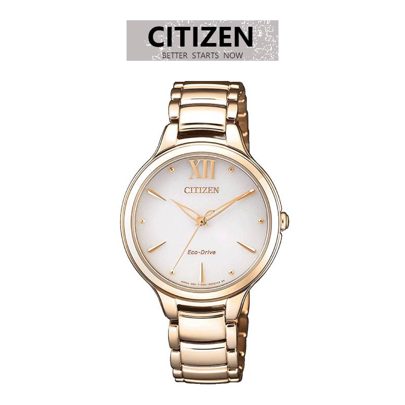 腕時計 レディース ゴ-ルド ホワイト CITIZEN シチズン エコドライブ EM0553-85A