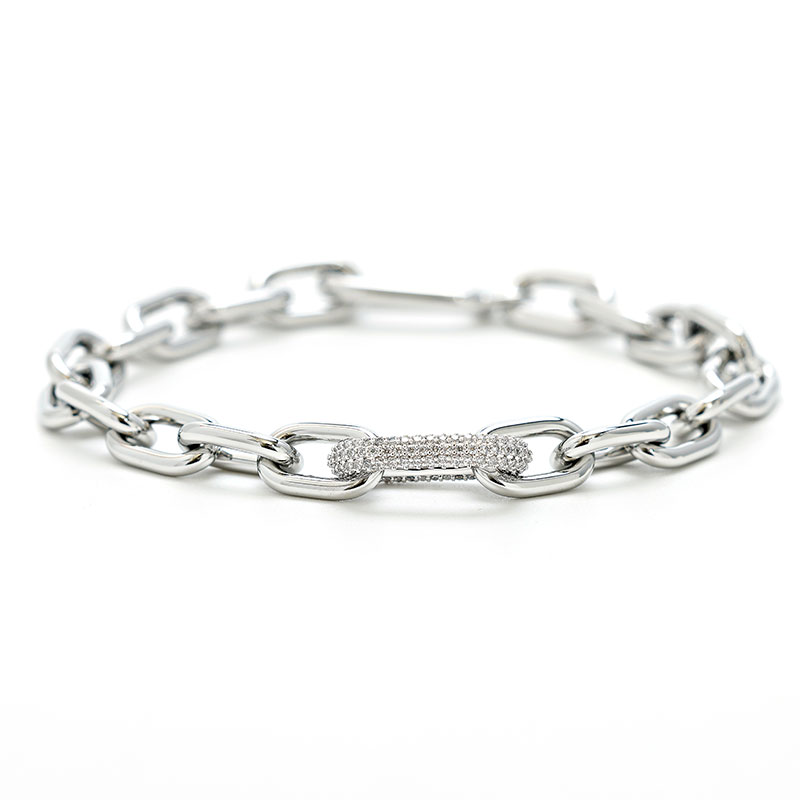 ダニエルウェリントン ブレスレット レディース Crystal Link Bracelet 165mm S シルバー DW00400609 Daniel Wellington｜カオパニ店