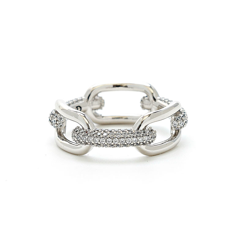 ダニエルウェリントン 指輪 Crystal Link Ring DW00400617 シルバー 56号（日本サイズ 16号) メンズ レディース Daniel Wellington｜カオパニ店