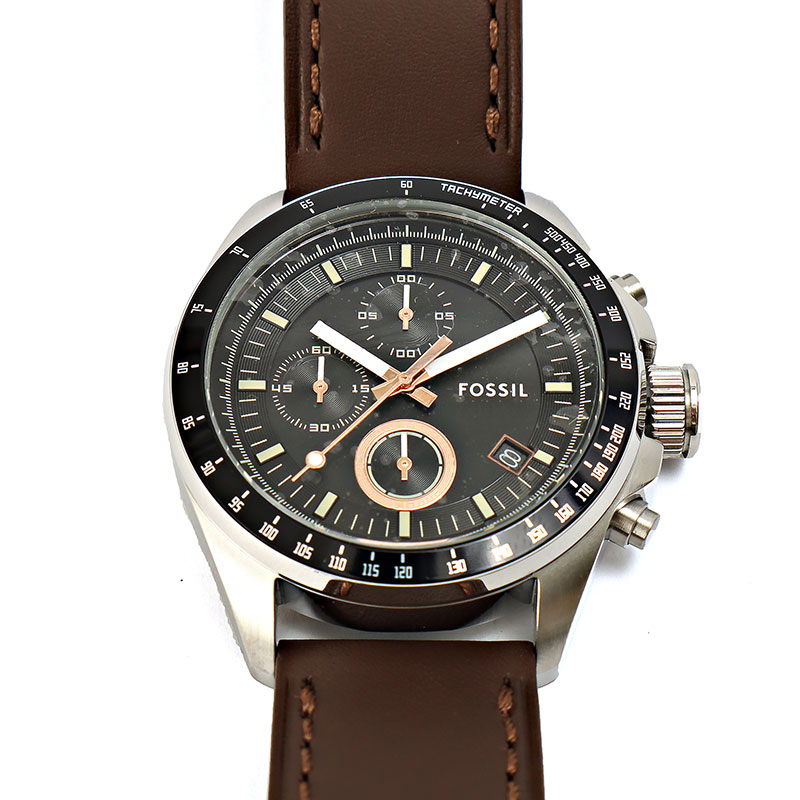 フォッシル ウオッチ メンズ DECKER 黒いこと 赤銅色 CH2885 FOSSIL