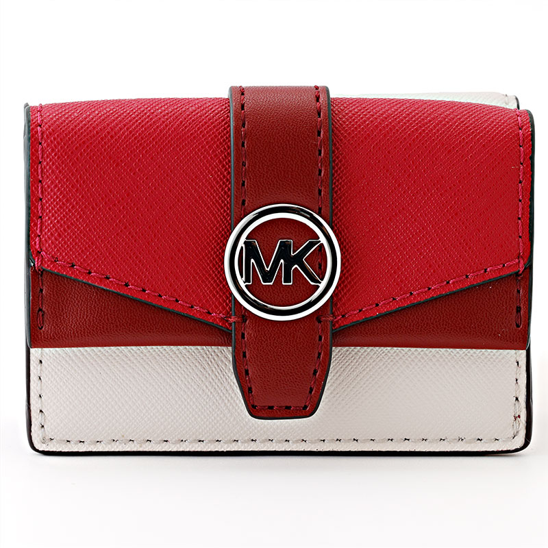 マイケルコース 財布 三つ折り財布 35F5SGRD0T-3471 ボルドー ホワイト レディース MICHAEL KORS|カオパニ店