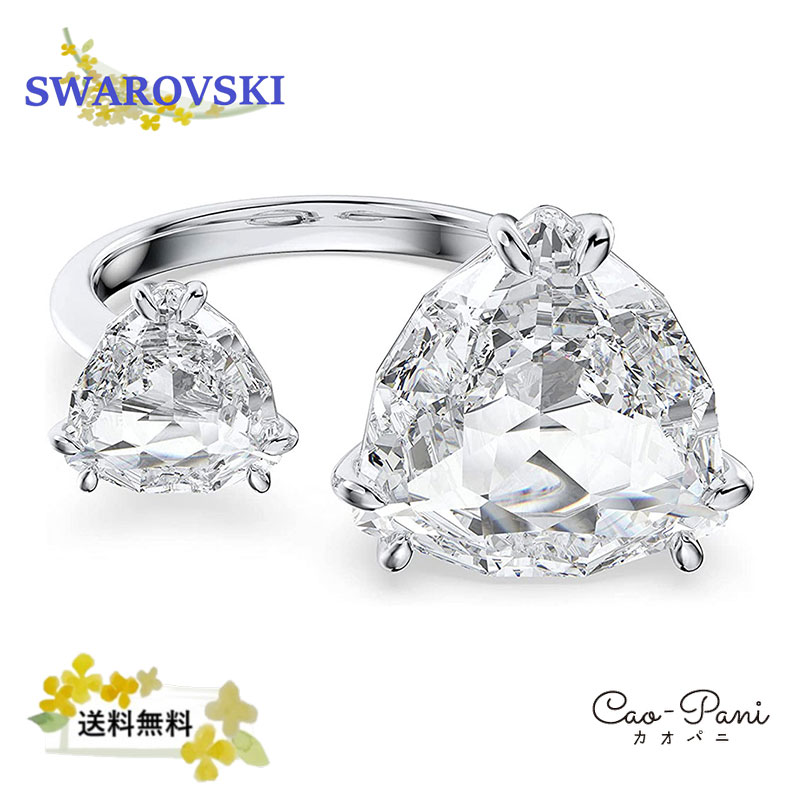 現行品✨希少✨SWAROVSKI ミレニア オープンリング グリーン 16号 Millenia オープンリング, オクタゴンカット, グリーン