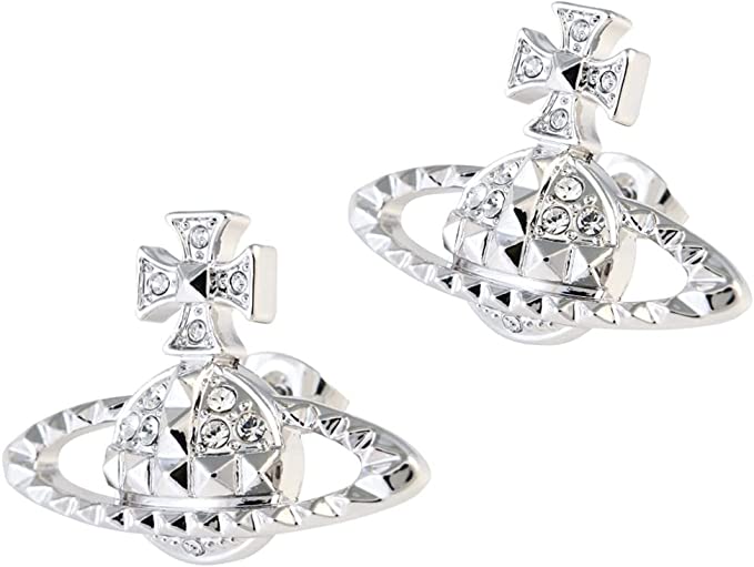 ヴィヴィアンウエストウッド ピアス レディース シルバー シンプル Vivienne Westwood オーブ MAYFAIR BAS RELIEF 62020033-02P116|カオパニ店