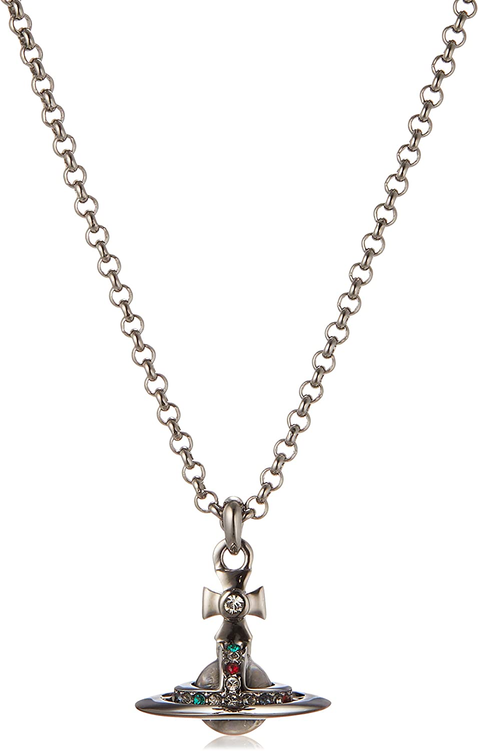 ◆Vivienne Westwood◆LUZIA BAS RELIEF オーブ ネックレス Luzia Bas Relief Pendant Necklace in PLATINUM-CREAM-Pearl