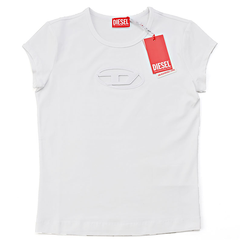 ディーゼル Tシャツ 半袖 A062680AFAA-100-S ホワイト Sサイズ レディース DIESEL｜カオパニ店