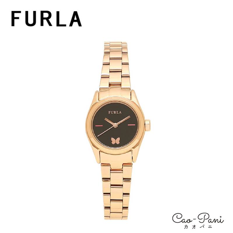 フルラ 腕時計 レディース ゴールド ブラック FURLA EVA エヴァ 蝶 バタフライ R4253101537