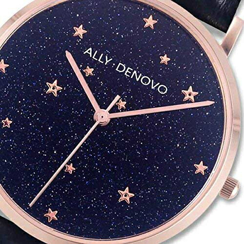 ALLY DENOVO ウオッチ さくら色ゴールド 黒いこと Starry Night BeltSet 36粍 メンズ レディース AF5017-4 差し上げ物 差し上げ物  実用的 かっこいい カッコイイ 愛くるしい 好いたらしい オシャレ 今めかしい ブランド名