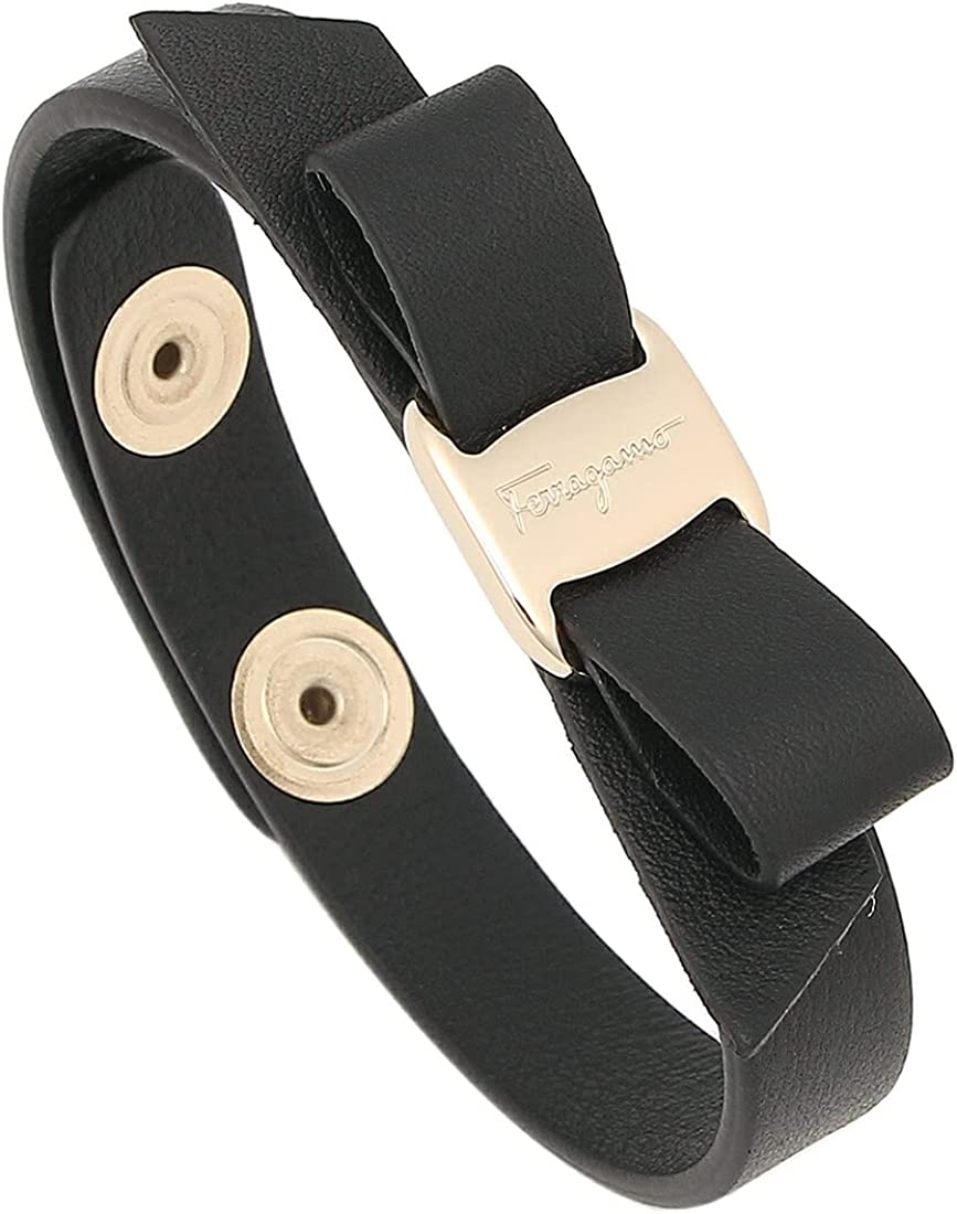 フェラガモ レディース ブラック ゴールド ヴァラ リボン バングル SALVATORE FERRAGAMO 762500 670549
