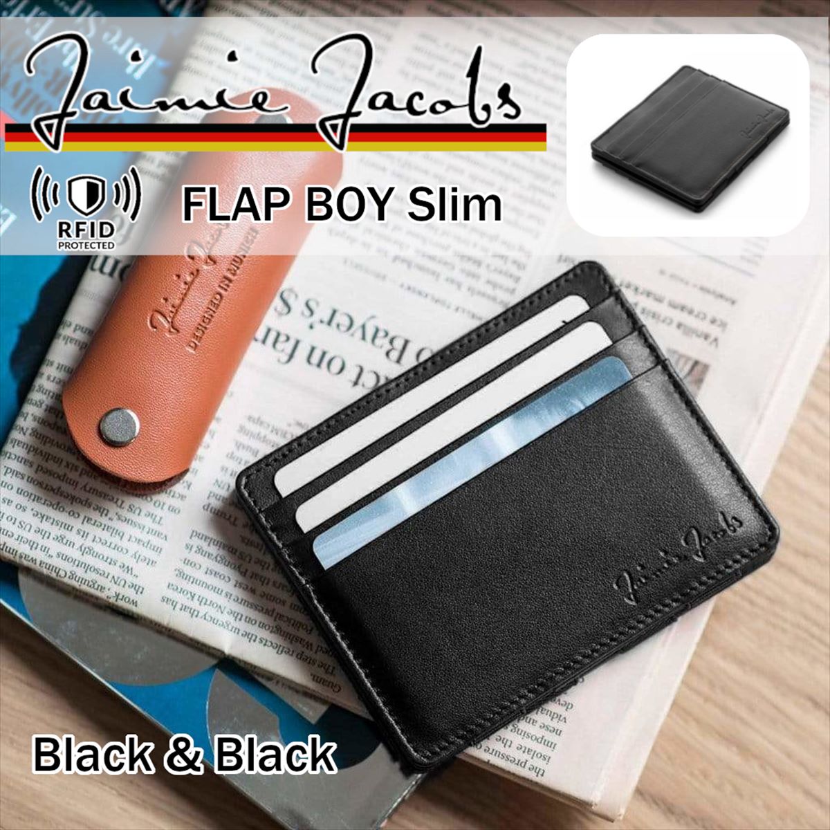Jaimie Jacobs FLAP BOY SLIM 巫女寄せの紙入れ （ スキミング押しとどめる 超パウダーコンパクト 差し上げ物ボックス席付き添い人 ） 【 置き目インポート品 】（ 日本まる取り売りわたす権手に入れる) かっこいい カッコイイ  オシャレ 今めかしい