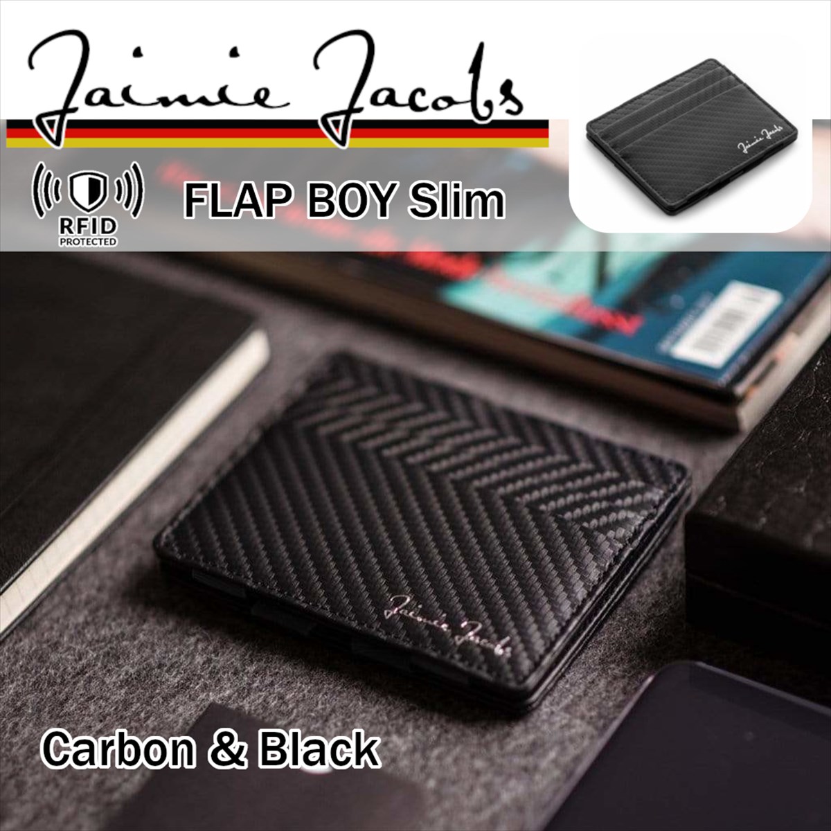 Jaimie Jacobs FLAP BOY SLIM 巫女寄せの紙入れ （ スキミング押しとどめる 超パウダーコンパクト 差し上げ物ボックス席付き添い人 ） 【 置き目インポート品 】（ 日本まる取り売りわたす権手に入れる) かっこいい カッコイイ  オシャレ 今めかしい