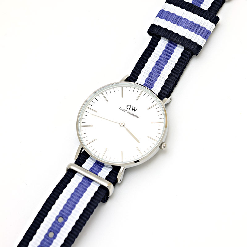 ウォッチ メンズ 胴締め 織り地 ダニエル ウェリントン Daniel Wellington 古典派音楽 レディース 青色 0609DW 御覧なさる  愛くるしげ 好いたらしい オシャレ 今めかしい