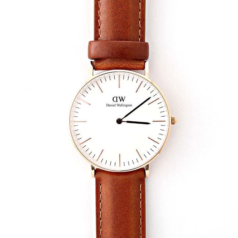ダニエルウェリントン ウオッチ メンズ レディース Classic Durham 象牙色 点火装置赤銅色 DW00100111 Daniel Wellington