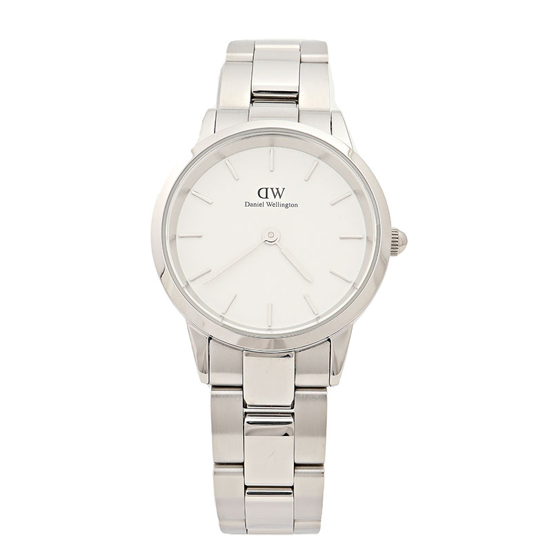 ダニエルウェリントン ウオッチ レディース しろがね色 白いこと Daniel Wellington DW00100207 Iconic Link