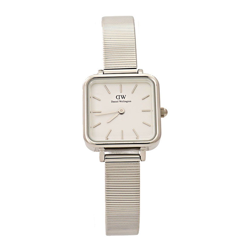 ダニエルウェリントン ウオッチ レディース しろがね色 白いことDaniel Wellington DW00100521 Quadro Studio