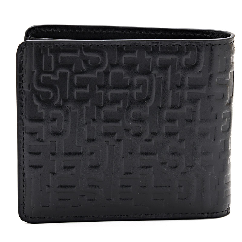 DIESEL 黒 折りたたみ財布 ディーゼル DIESEL DIESEL 三つ折り財布 X09887 PR818 1dr tri