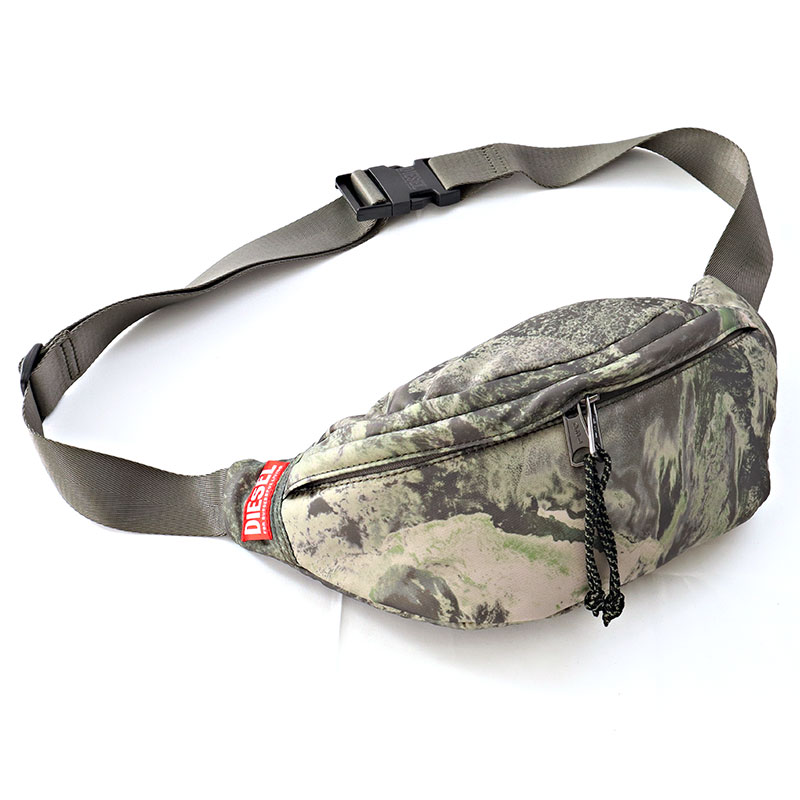 DIESEL ディーゼル ボディバック X09372 カーキ 未使用品 DIESEL ディーゼル X09372 ボディバッグ ウエストバッグ カーキ