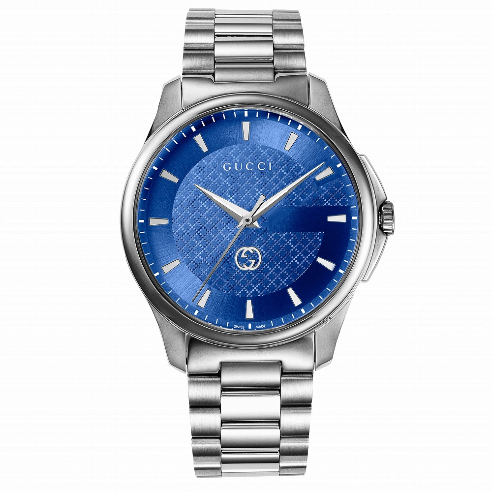 グッチ GUCCI ウオッチ YA126371 メンズ ジータイムレス G-TIMELESS 石英 ブライトブルー しろがね色