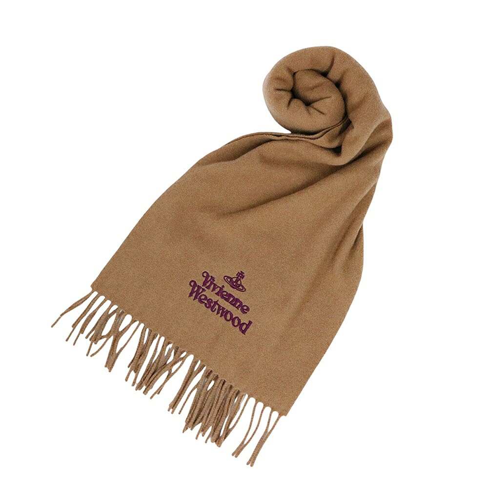 ヴィヴィアンウエストウッド VIVIENNE WESTWOOD マフラー 24-W00Q7-C407 レディース メンズ キャメル マフラー｜カオパニ店