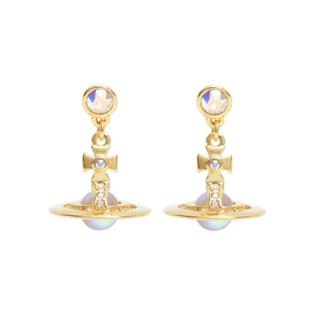 ヴィヴィアンウエストウッド VIVIENNE WESTWOOD NEW PETITE ORB ピアス 62020032-02R995 レディース ゴールド クリスタル|カオパニ店