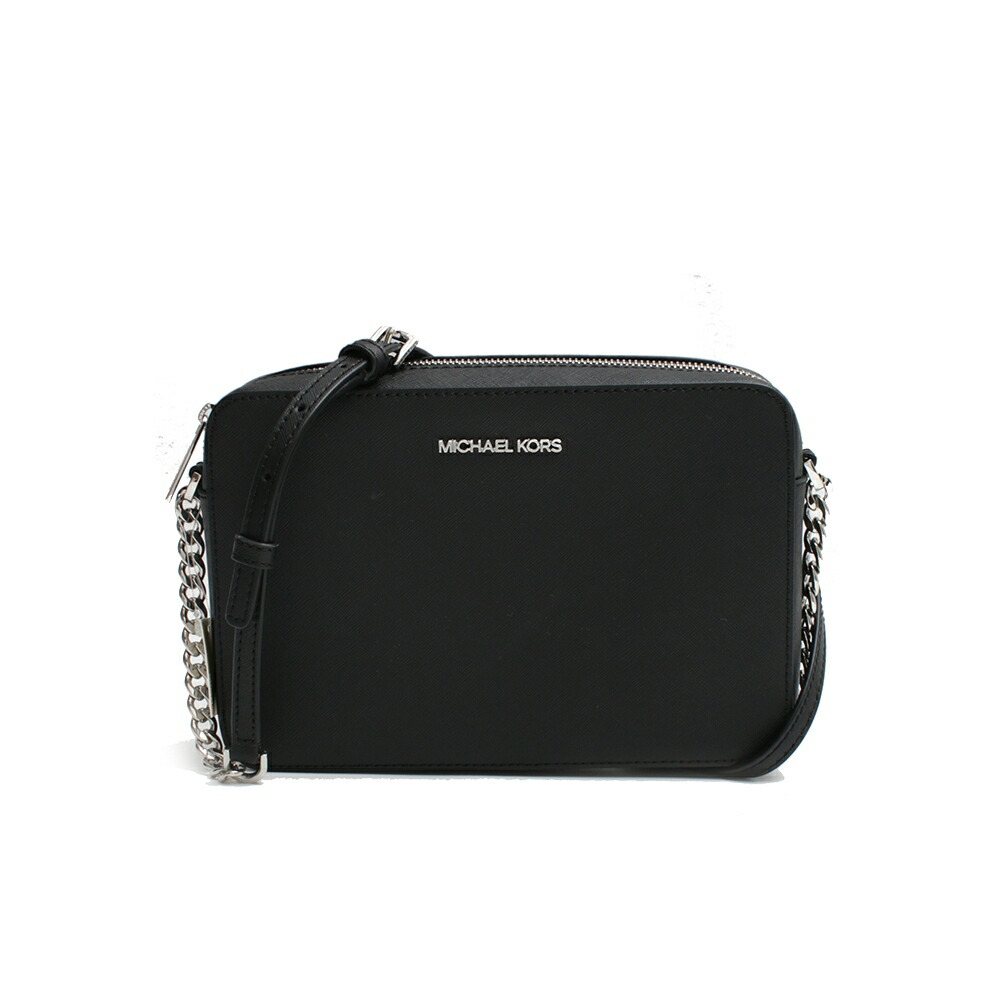 マイケル教科課程 MICHAEL KORS JET SET ITEM LG EW CROSSBODY ショルダーバッグ 35F8STTC9L-BLACK レディース 黒いこと