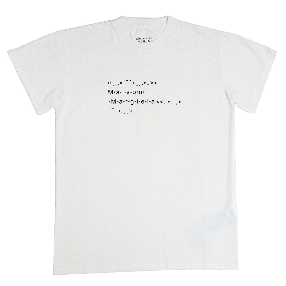 メゾンマルジェラ MAISON MARGIELA 労働者の一団のど首 半袖ティーシャツ S51GC0515S22816100-S レディース フォントジェネレーター 白いこと