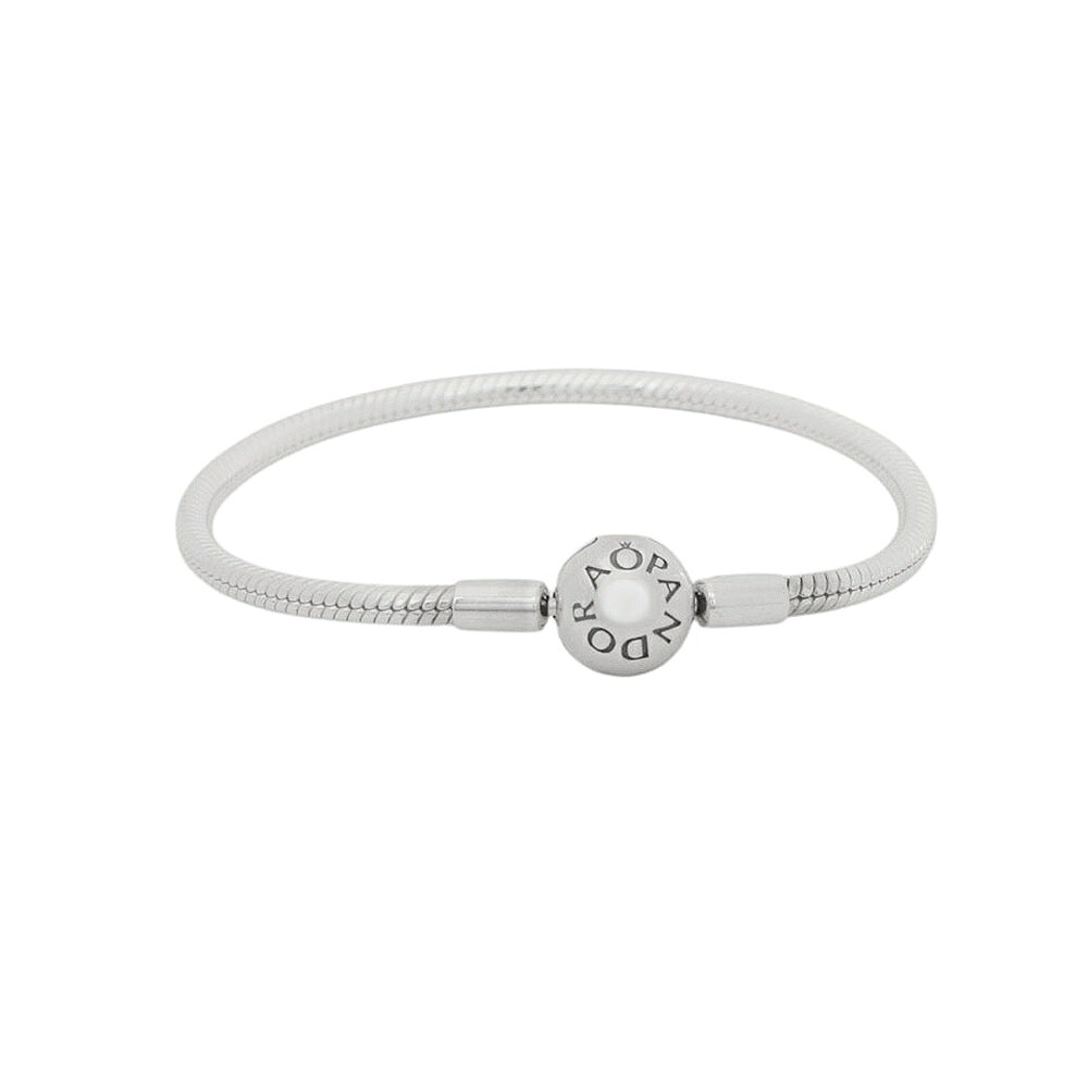 【ブランド名完全無欠BOX\u0026ショッパー付き添い人】 パンドラ PANDORA Moments Snake Chain Bracelet 佩び物 腕輪 590728-17 レディース しろがね色