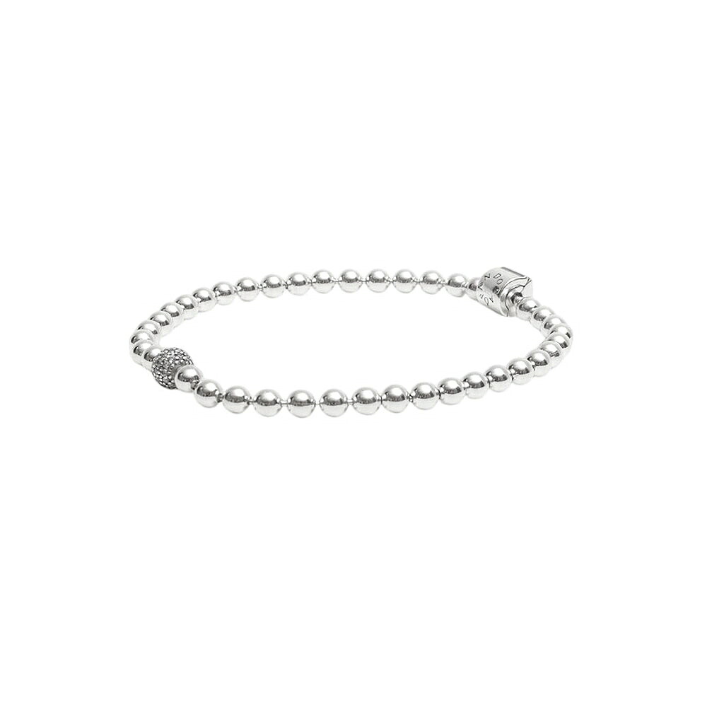 【ブランド名完全無欠BOX\u0026ショッパー付き添い人】 パンドラ PANDORA Beads \u0026 Pav Bracelet 佩び物 腕輪 598342CZ-17 レディース しろがね色
