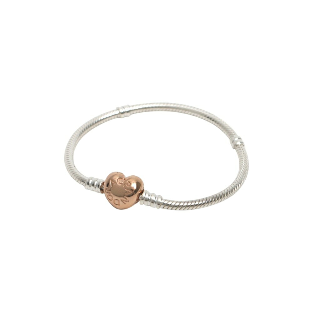 パンドラ PANDORA PANDORA Moments Heart \u0026 Snake Chain Bracelet 腕輪 580719-18 レディース しろがね色