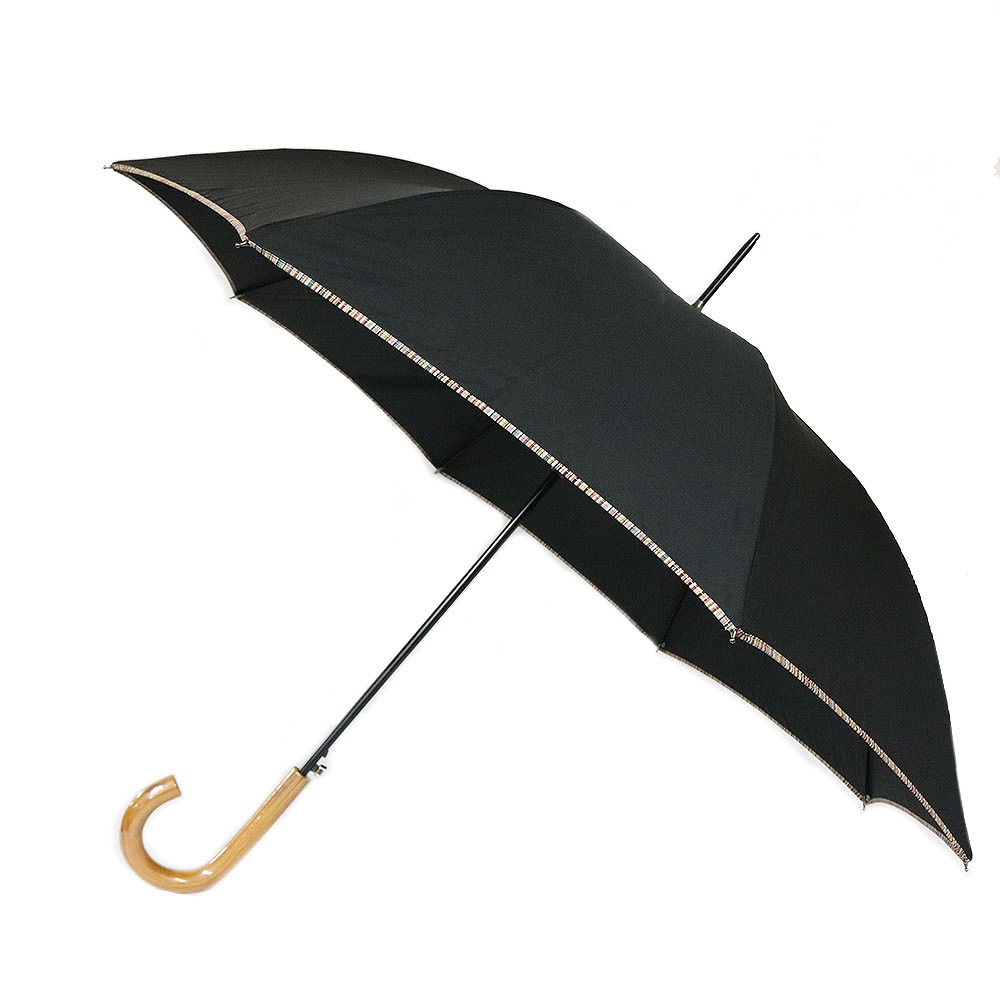 ポールスミス PAUL SMITH 長傘 M1A-UMBW-ATRIM-92A メンズ ブラック マルチカラー｜カオパニ店