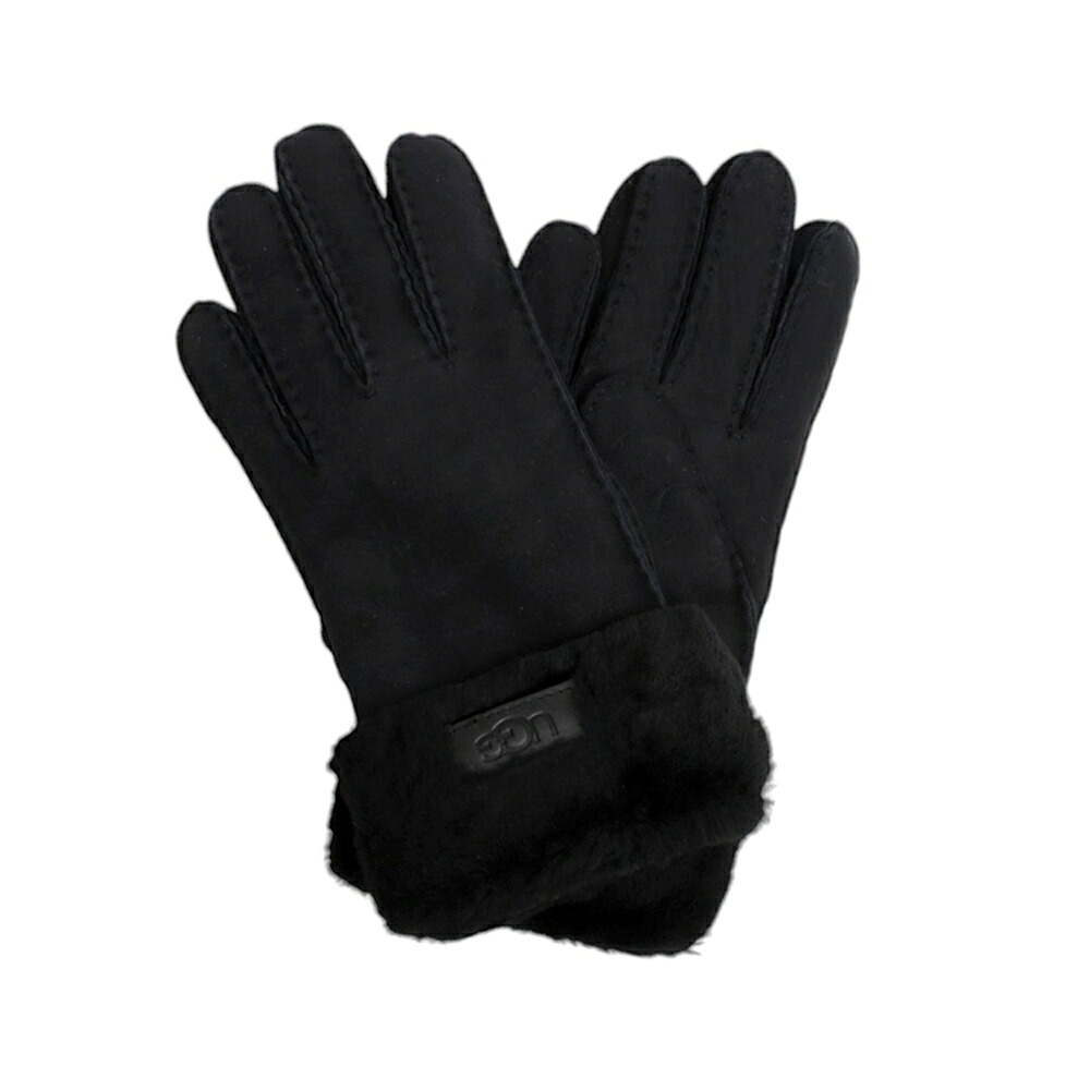アグ UGG Turn Cuff Glove グローブ 17369-BLK レディース S シープスキン 黒いこと グローブ