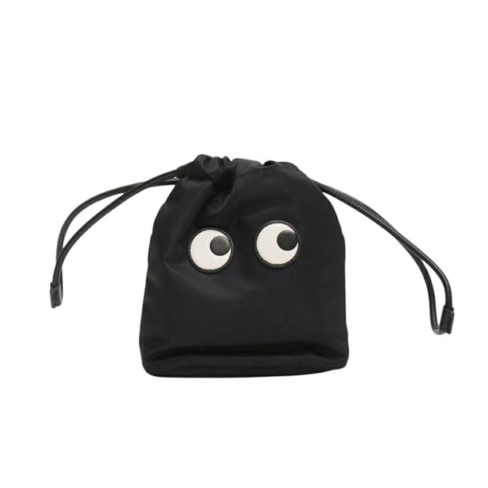 アニヤハインドマーチ ANYA HINDMARCH Eyes ドローストリング・ポーチ 193566 ユニセックス Black(ブラック)|カオパニ店
