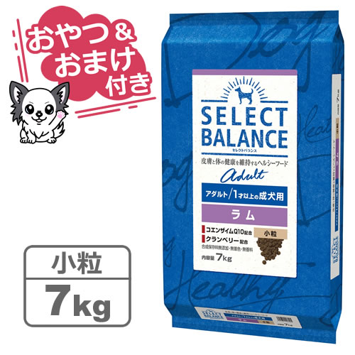 【クーポン配布中】【おやつ&おまけ付き♪】セレクトバランス アダルト ラム 小粒 7kg 1才以上の成犬用【Select Balance セレクト・バランス (成犬用)】|まるごと犬のくらし CAP!支店