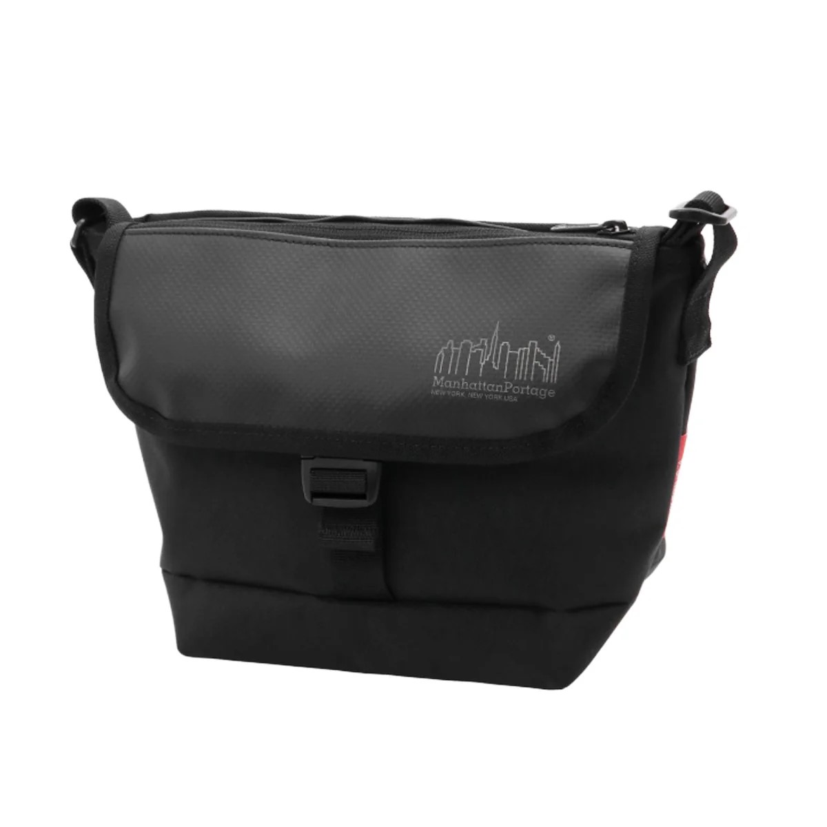 Pacific Nylon Messenger Bag Flap Zipper Pocket W/ Divider MP1603FZPDHPWP BLK Manhattan Portage マンハッタンポーテージ バッグ ブラック プレゼント カジュアル ビジネス ギフト 通勤 通学 防水|CAPLAND by N.Y.I