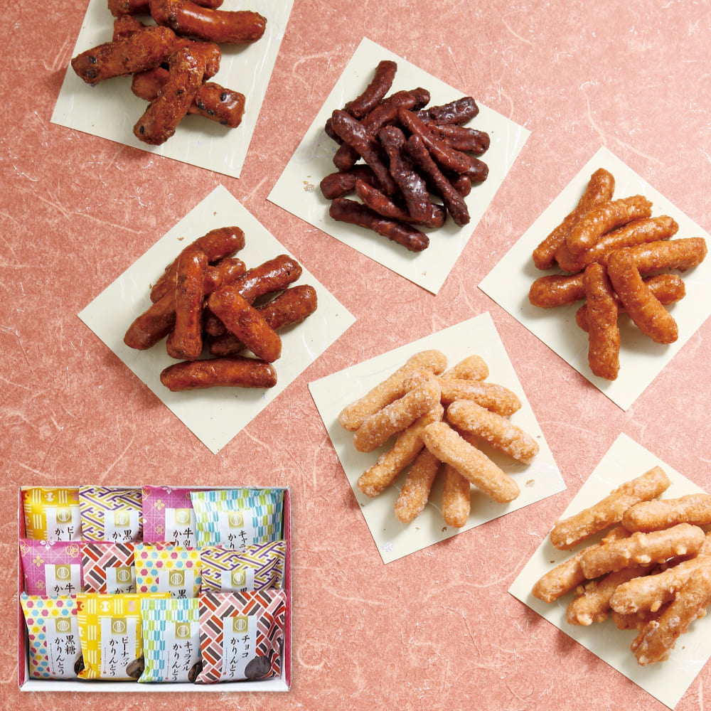 楽天市場】麻布かりんと かりんとぱれっと 8袋箱入 専用おみやげ袋