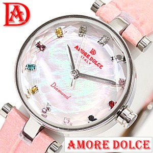 アモーレドルチェ腕時計 Amole Dolce 腕時計 アモーレ ドルチェ ダイヤモンド 時計 Diamond レディース時計 シェル柄 キュート セレブ かわいい レザー バンド ベルト ご褒美 おしゃれ 防水 誕生日 プレゼント ホワイトデー ギフト 母の日