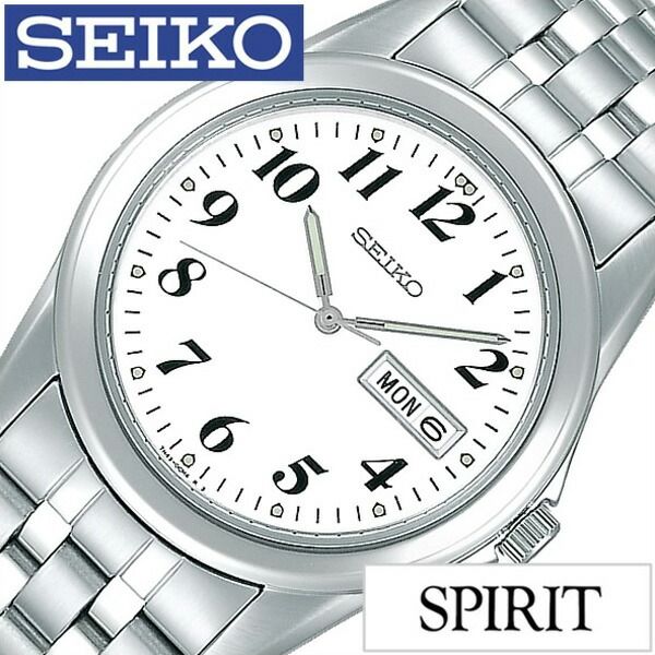 セイコー腕時計 SEIKO時計 SEIKO 腕時計 セイコー 時計 スピリット SPIRIT メンズ ホワイト SCXC009 メタル ベルト 限定 シルバー シンプル アイボリー ご褒美 おしゃれ 誕生日 プレゼント 新社会人 入学 卒業 ギフト