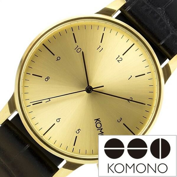 コモノ 腕時計 KOMONO時計 KOMONO 時計 ウィンストン モンテ カルロ WINSTON MONTE CARLO メンズ レディース ゴールド KOM-W2550 ブランド 革ベルト レザー シンプル ヨーロッパ おしゃれ 防水 プレゼント ホワイトデー ギフト 入学｜ブランドアクセと腕時計のカプセル