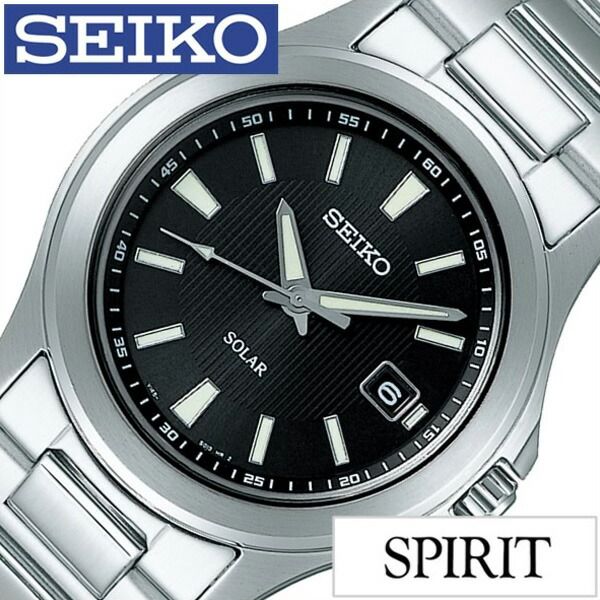セイコー スピリット 腕時計 SEIKO SPIRIT 時計 セイコースピリット SEIKOSPIRIT スピリット時計 SPIRIT時計 メンズ ブラック SBPN067 スピリッツ メタル ベルト ソーラー シルバー 人気 誕生日 新生活 プレゼント 新社会人 卒業 ギフト｜ブランドアクセと腕時計のカプセル