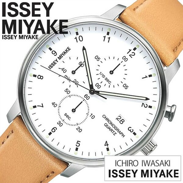 超安い Iwasaki Ichiro シィ 一郎 腕時計 岩崎 Miyake 時計 Issey ミヤケ 時計 イッセイ 腕時計 Isseymiyake イッセイミヤケ C ギフト プレゼント 新生活 腕時計 おしゃれ 祝い プロダクトデザイン デザイナーズ ブランド モード ベルト 革 Nyad004 ホワイト メンズ