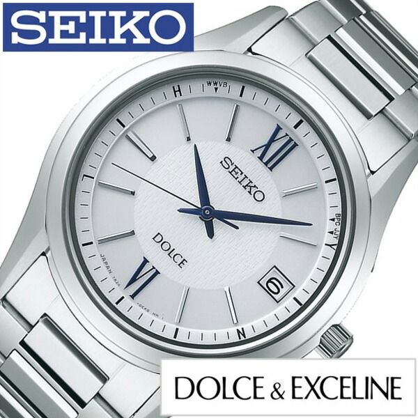 年最新海外 楽天市場 セイコー腕時計 Seiko時計 Seiko 腕時計 セイコー 時計 ドルチェ エクセリーヌ Dolce Exceline メンズ シルバー Sadz185 正規品 人気 流行 ブランド 電池交換不要 ソーラー電波時計 防水 おしゃれ 誕生日 新生活 プレゼント ギフト