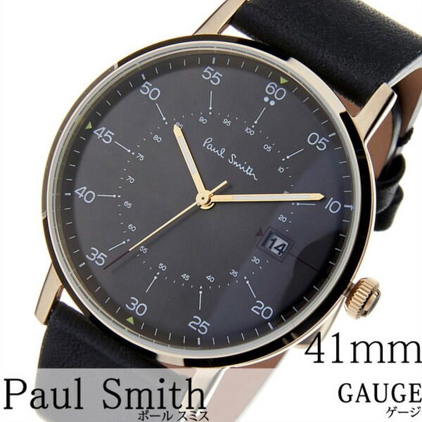 楽天市場 ポールスミス腕時計 Paul Smith時計 Paulsmith 腕時計 ポールスミス 時計 ゲージ Gauge 41mm メンズ グレー P 人気 高級 トレンド ブランド おすすめ オシャレ シンプル イギリス レザー 誕生日 新生活 プレゼント ギフト ブランドアクセと 腕時計のカプセル