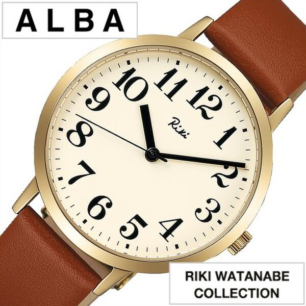 セイコー腕時計 SEIKO時計 SEIKO 腕時計 セイコー 時計 アルバ リキ ワタナベ ALBA RIKIWATANABE メンズ ホワイト AKPK427 新作 人気 正規品 ブランド 防水 革 レザー ゴールド ブラウン 誕生日 新生活 プレゼント 入学 卒業 ギフト 旅行 父の日|ブランドアクセと腕時計のカプセル