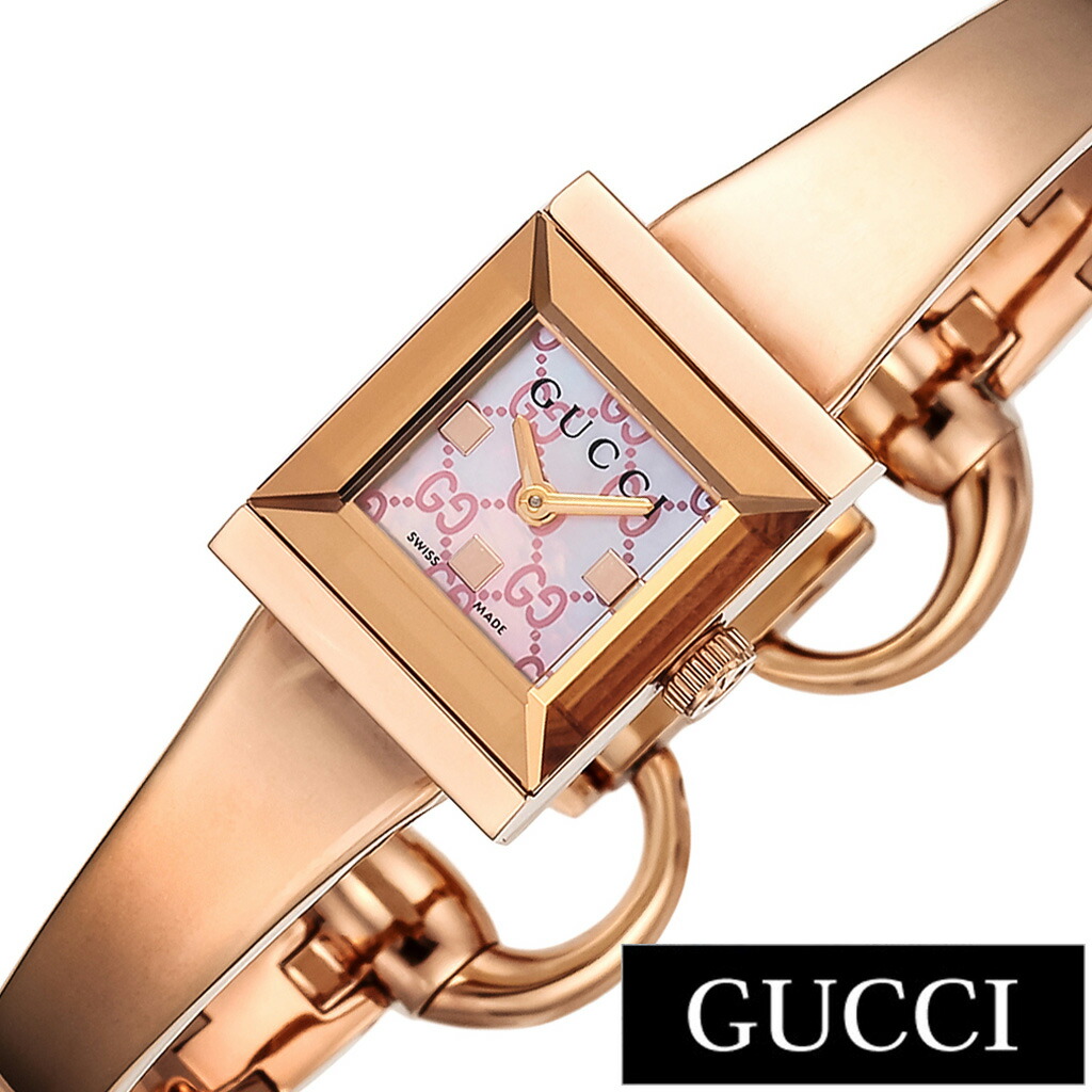 楽天市場 グッチ腕時計 Gucci時計 Gucci 腕時計 グッチ 時計 Gフレーム G Frame レディース ピンク Ya 新作 人気 ブランド 防水 高級 おすすめ ファッション プレゼント ギフト メタル ローズゴールド 誕生日 ブランドアクセと腕時計のカプセル