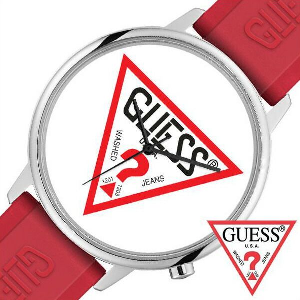 高校生 腕時計 メンズ ゲス腕時計 GUESS時計 GUESS ゲス 時計 ハリウッド Hollywood 彼氏 レディース 白 V1003M3 正規品 人気 ブランド ペアウォッチ 韓国 ストリートスニーカー Tシャツ レッド シリコン プレゼント ホワイトデー ギフト 旅行 入学