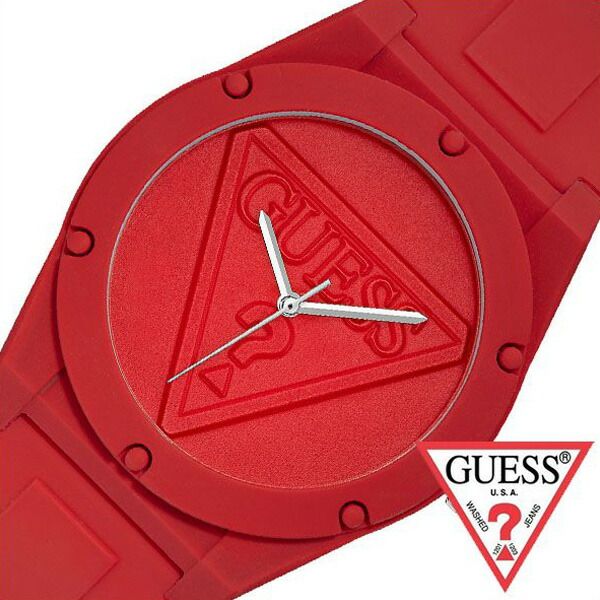 数量限定 高校生 腕時計 メンズ ゲス腕時計 Guess時計 Guess ゲス 時計 レトロポップ Retro Pop 彼氏 レディース 妻 彼女 レッド W0979l3 人気 ブランド 防水 ファッション レッド オールレッド シリコン ペアウォッチ 新生活 プレゼント ギフト