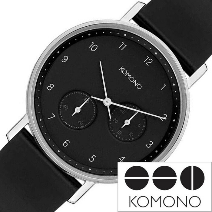 コモノ腕時計 KOMONO時計 KOMONO 腕時計 コモノ 時計 ワルサー WALTHER レディース 女性 彼女 妻 ブラック KOM-W4035 かわいい 革 レザー ベルト シンプル 丸 ラウンド ブランド スモールセコンド 新生活 プレゼント ホワイトデー ギフト 旅行 遠足 母の日