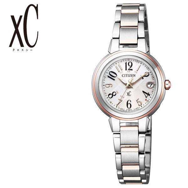 ソーラー シチズン腕時計 CITIZEN時計 CITIZEN 腕時計 シチズン 時計 クロスシー xC レディース シルバー ES9434-53X 正規品 エコ・ドライブ ピンクゴールド 電波 シンプル カレンダー ラウンド ファッション 誕生日 プレゼント ホワイトデー ギフト 母の日