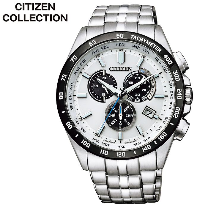 シチズン腕時計 CITIZEN時計 CITIZEN 腕時計 シチズン 時計 シチズンコレクション COLLECTION メンズ 白 CB5874-90A ブランド 防水 日付カレンダー クロノグラフ 電波時計 電波ソーラー 新生活 プレゼント ホワイトデー ギフト 旅行 遠足 入学