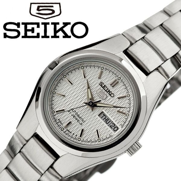 ポイント10倍 セイコー腕時計 Seiko時計 Seiko 腕時計 セイコー 時計 セイコーファイブ Seiko5 レディース 白 シルバー Symc07k1 ブランド おすすめ 防水 ステンレスベルト カレンダー 限定 社会人 仕事 彼女 上品 新生活 プレゼント ギフト ブランドアクセと