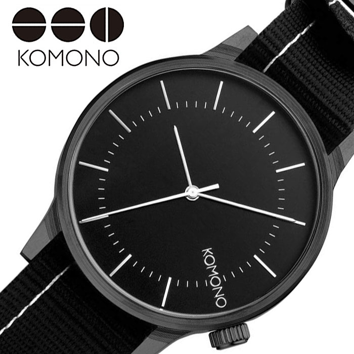 コモノ腕時計 KOMONO時計 KOMONO 腕時計 コモノ 時計 ウインストン リーガル WINSTON REGAL レディース 女性 ブラック KOM-W2272 人気 ブランド カジュアル 個性的 シンプル 新生活 プレゼント ホワイトデー ギフト 旅行 遠足 入学